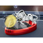 Bull With Dollar Mark Solar Car Dashboard Air Freshener – 360° Rotating Fragrance Decor