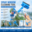 Spray Window Cleaning Tool with Built-in Water Sprayer & Microfiber Squeegee