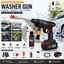48V Cordless High Pressure Washer – Rechargeable Car Washer with Single Battery Free 100ML Shampoo