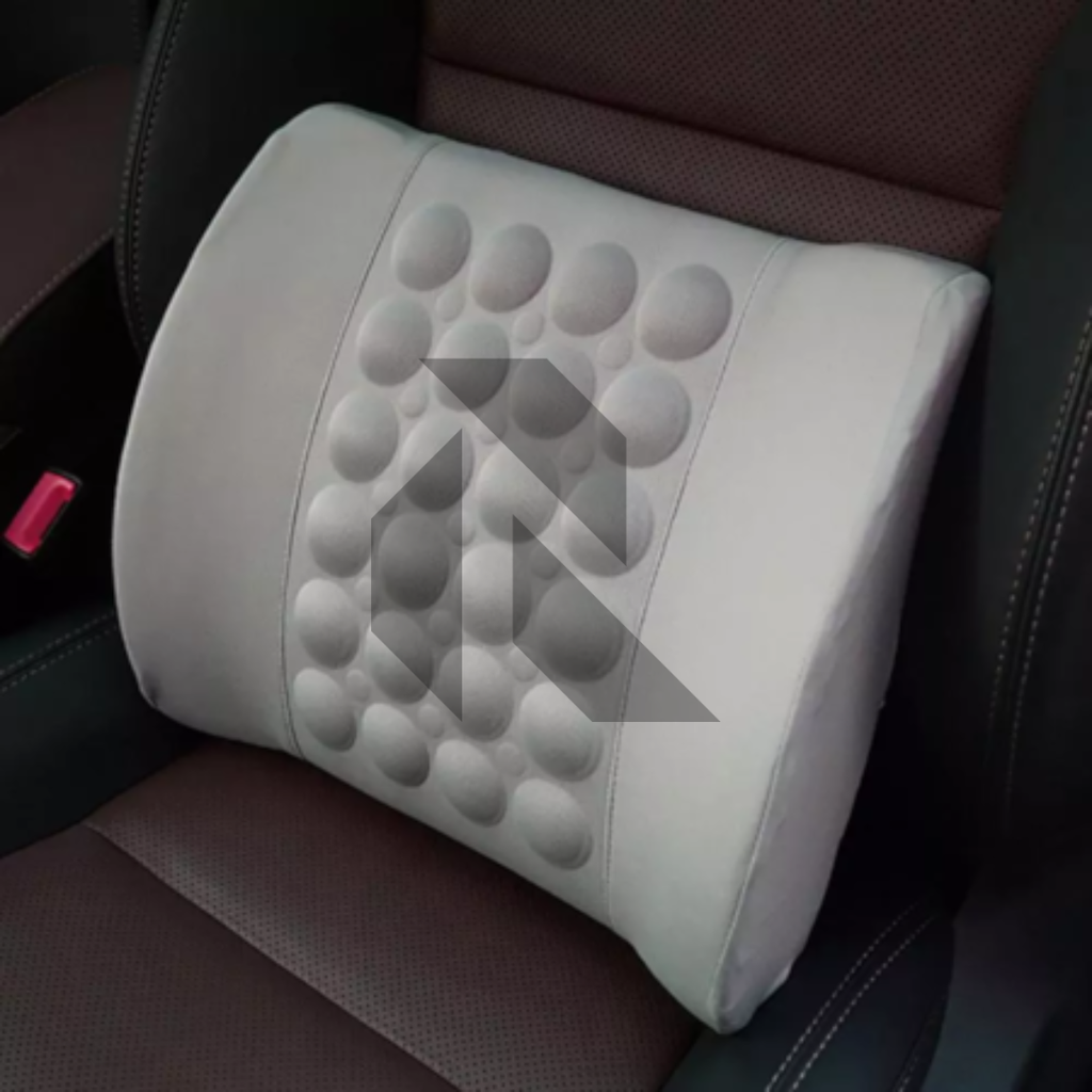 Universal Lumbar Support Massage Cushion 12V – Car Backrest Pillow for Back Posture Support & Driving Comfort