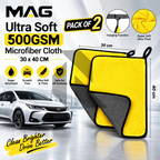 MAG Ultra Soft 500GSM Microfiber Cleaning Cloth 30x40CM – Thick Scratch-Free Towel