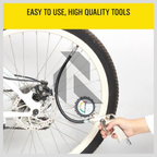 220 PSI Analog Tire Pressure Gauge with Air Inflator Gun – Air Compressor Tire Inflating Tool