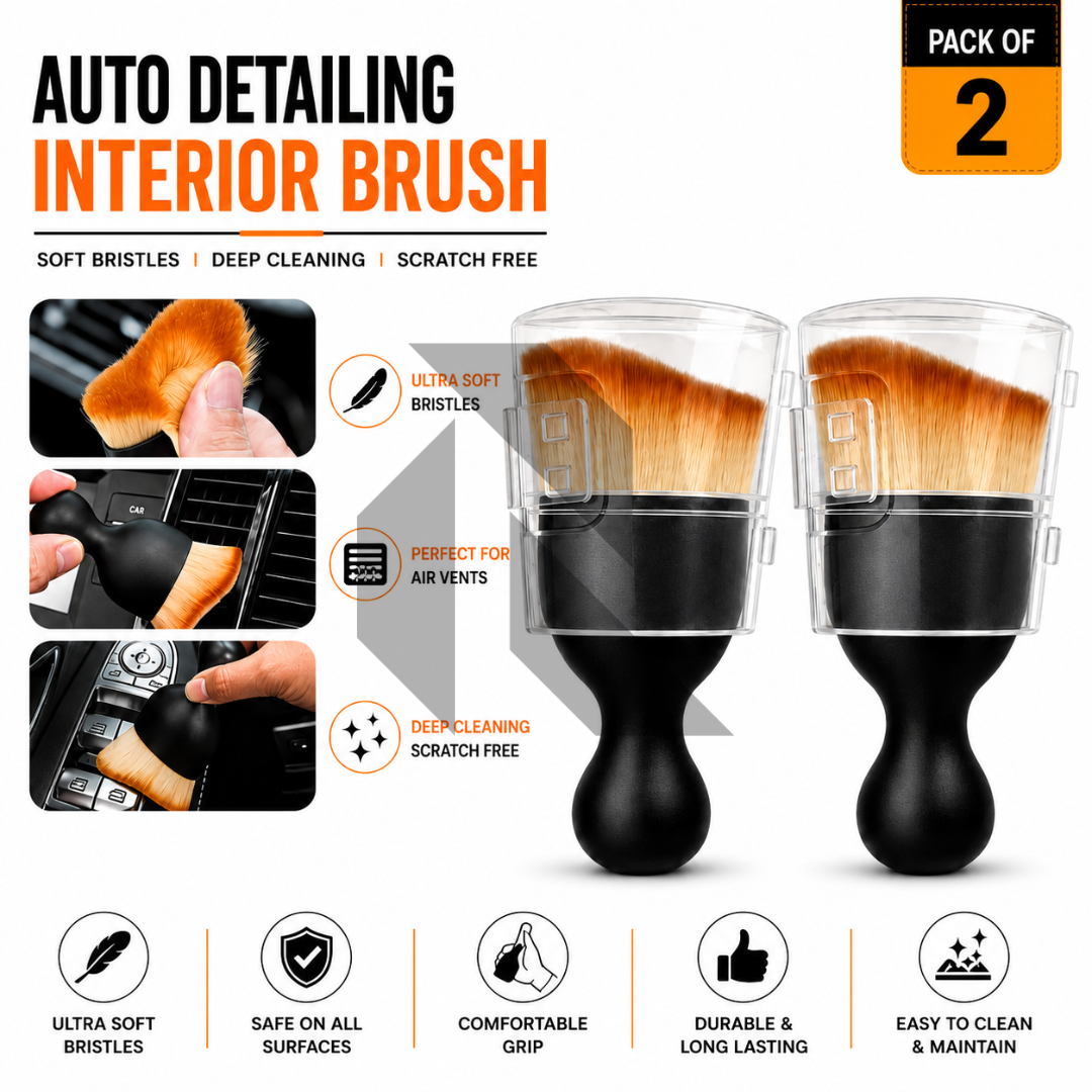Car Interior Dust Brush – Soft Bristles Detailing & Dusting Brush