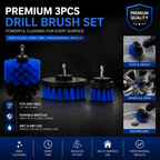 3-Piece Drill Brush Set – Power Scrubber for Car Detailing, Wheels, Tires, Seats & Interior