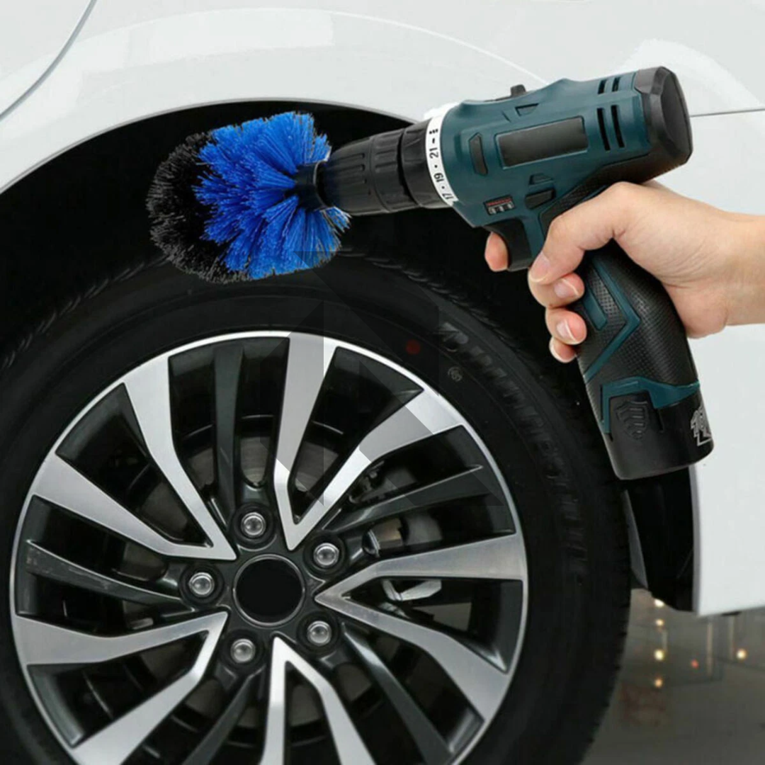 3-Piece Drill Brush Set – Power Scrubber for Car Detailing, Wheels, Tires, Seats & Interior