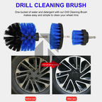 3-Piece Drill Brush Set – Power Scrubber for Car Detailing, Wheels, Tires, Seats & Interior