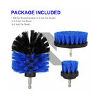 3-Piece Drill Brush Set – Power Scrubber for Car Detailing, Wheels, Tires, Seats & Interior