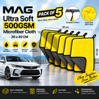 MAG Ultra Soft 500GSM Microfiber Cleaning Cloth 30x40CM – Thick Scratch-Free Towel