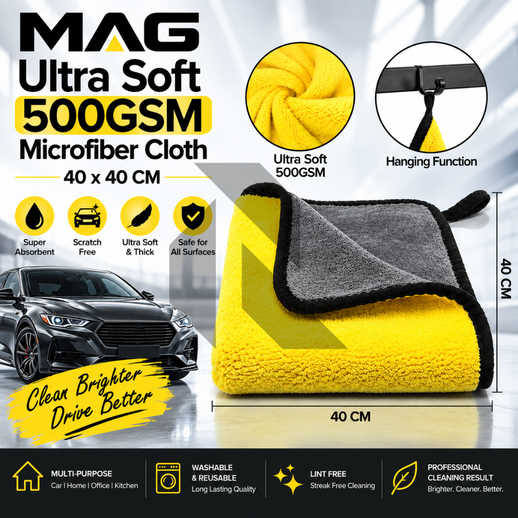 MAG Ultra Soft 500GSM Microfiber Cloth 40x40CM