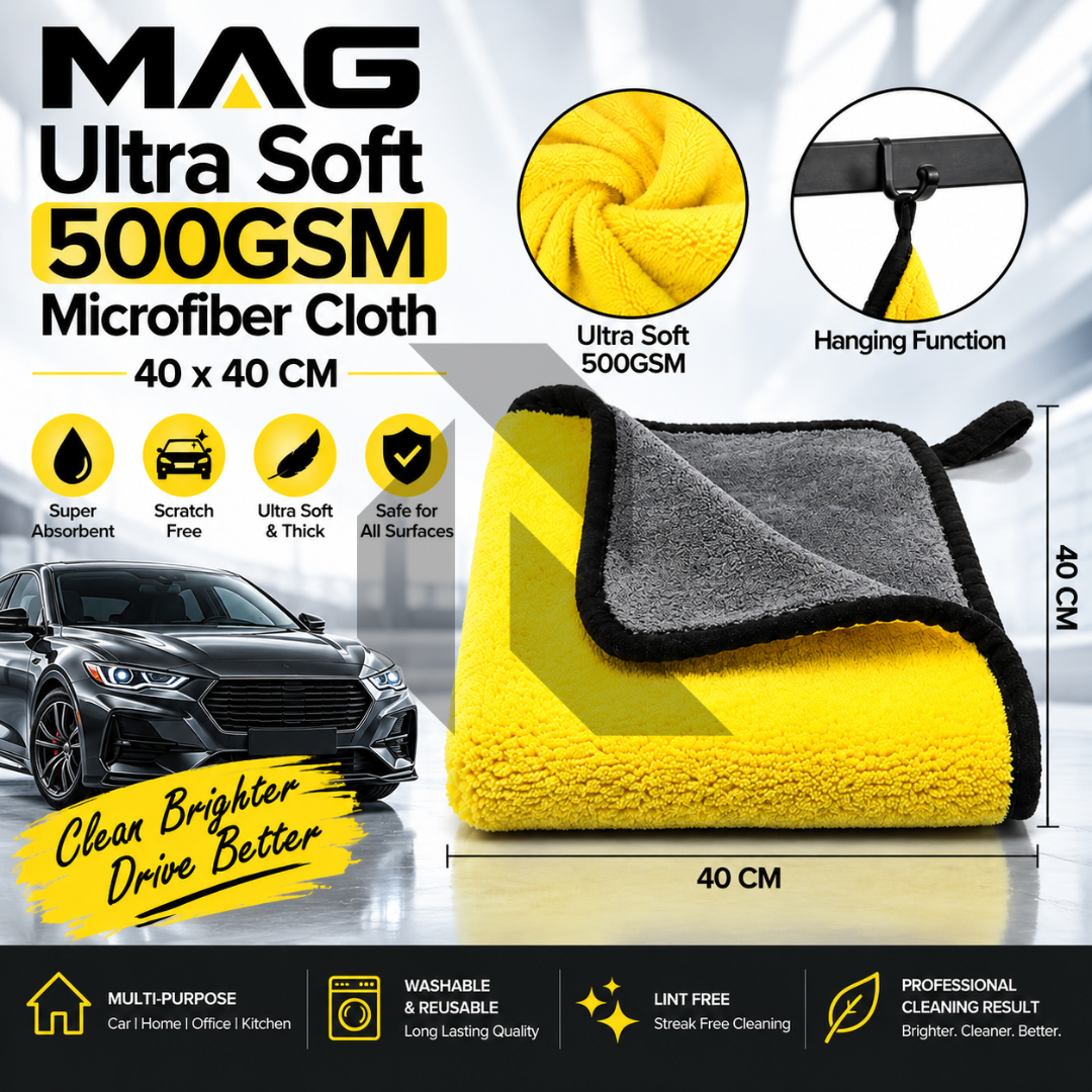 MAG Ultra Soft 500GSM Microfiber Cloth 40x40CM