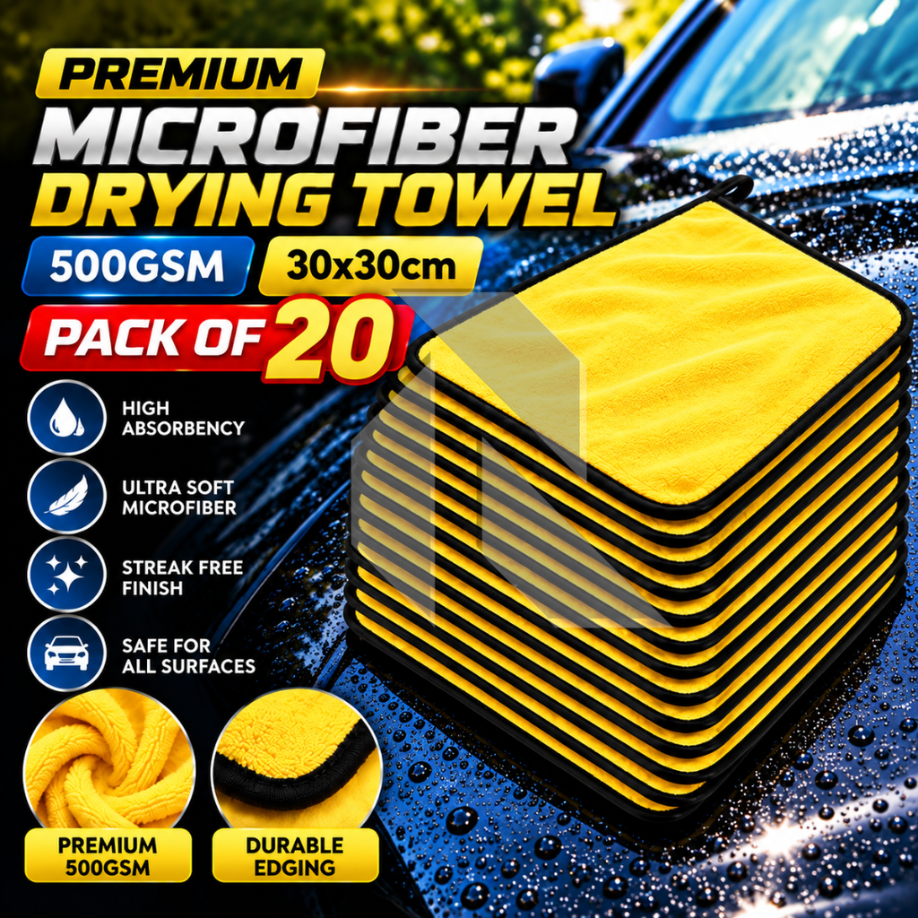Premium Microfiber Drying Towel 500GSM 30x30CM