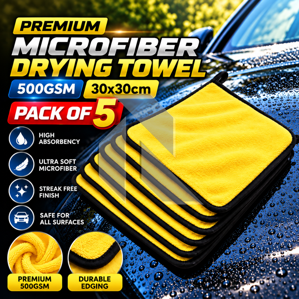 Premium Microfiber Drying Towel 500GSM 30x30CM