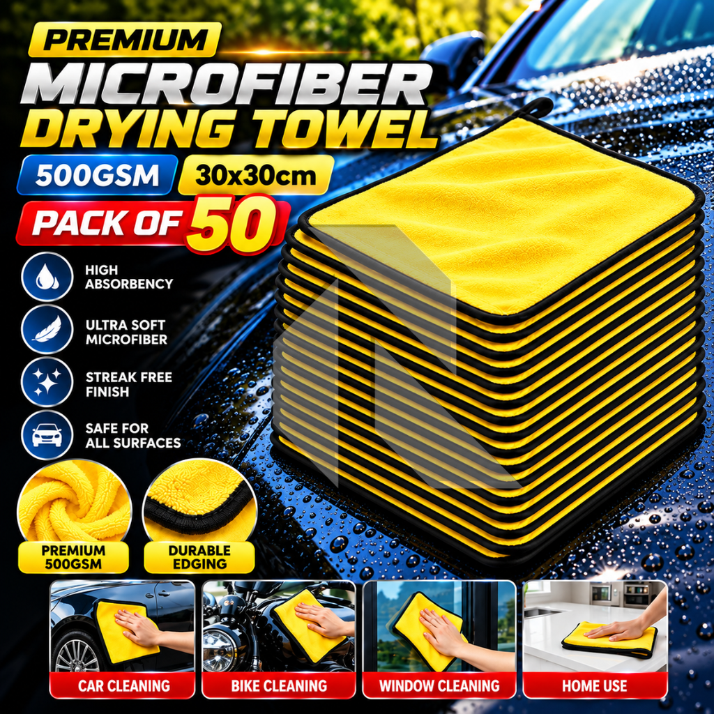 Premium Microfiber Drying Towel 500GSM 30x30CM