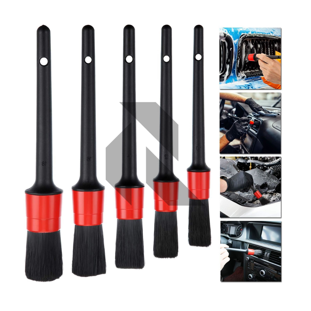 5pcs Car Detailing Brush Set – Interior & Exterior Cleaning Brushes for Car Detailing