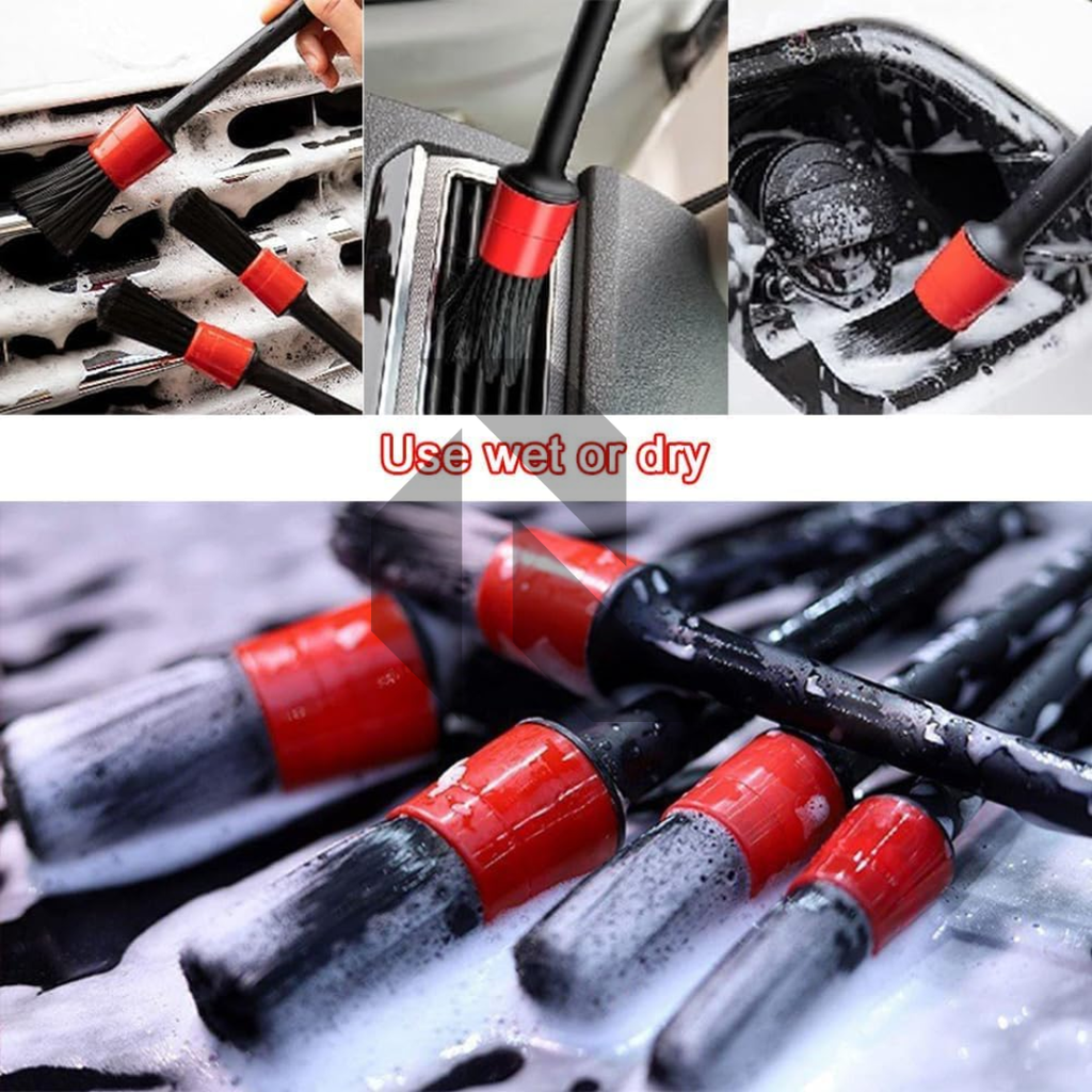 5pcs Car Detailing Brush Set – Interior & Exterior Cleaning Brushes for Car Detailing