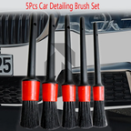 5pcs Car Detailing Brush Set – Interior & Exterior Cleaning Brushes for Car Detailing