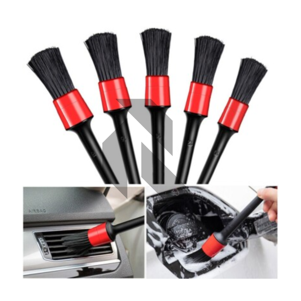 5pcs Car Detailing Brush Set – Interior & Exterior Cleaning Brushes for Car Detailing