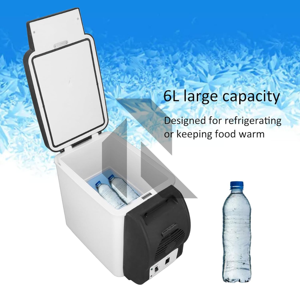 12V Car Refrigerator 6L – Portable Mini Fridge Cooler & Warmer for Travel, Camping & Cars