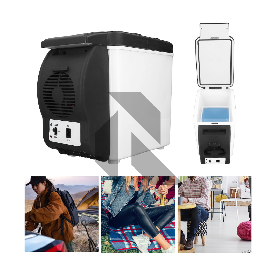 12V Car Refrigerator 6L – Portable Mini Fridge Cooler & Warmer for Travel, Camping & Cars