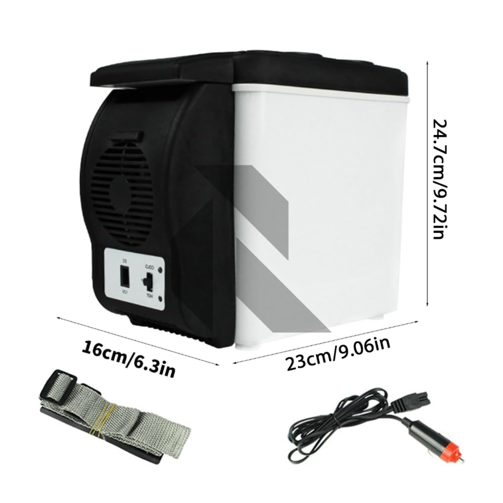 12V Car Refrigerator 6L – Portable Mini Fridge Cooler & Warmer for Travel, Camping & Cars
