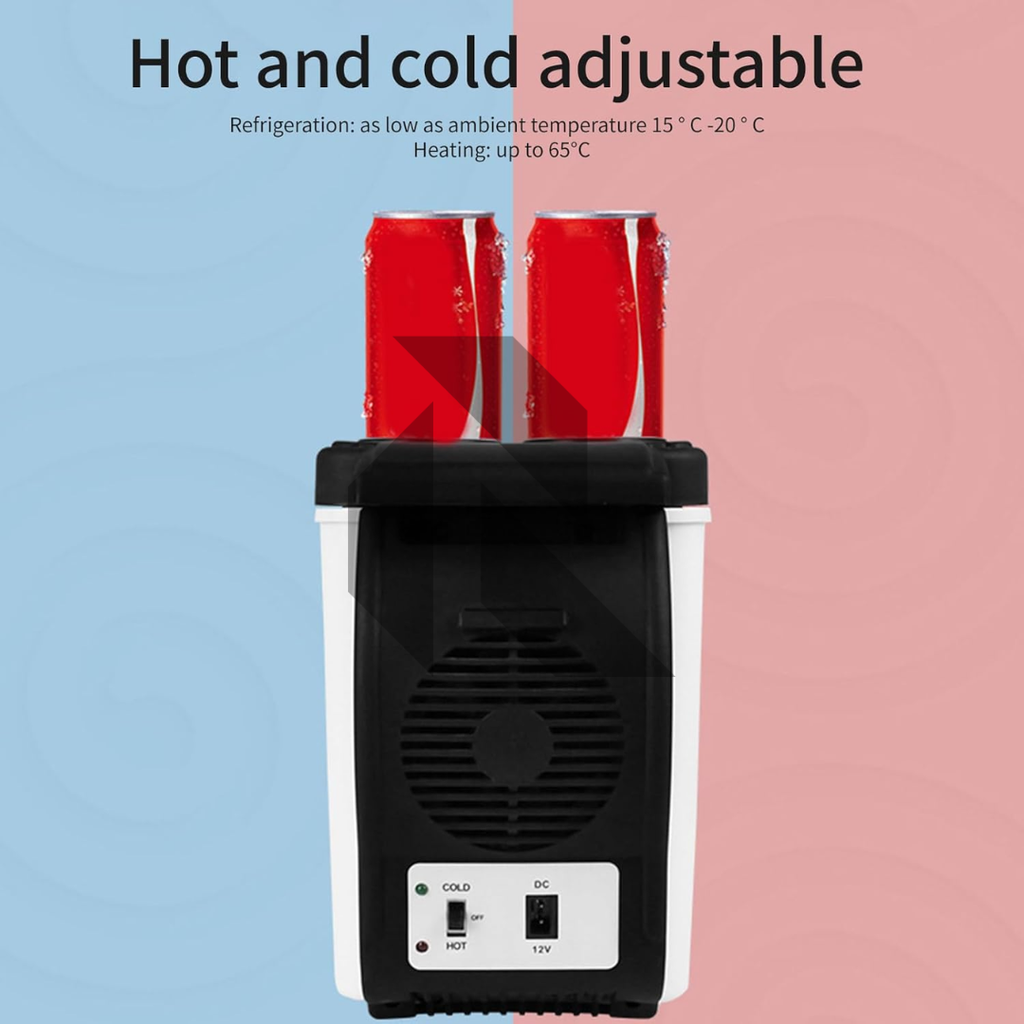12V Car Refrigerator 6L – Portable Mini Fridge Cooler & Warmer for Travel, Camping & Cars