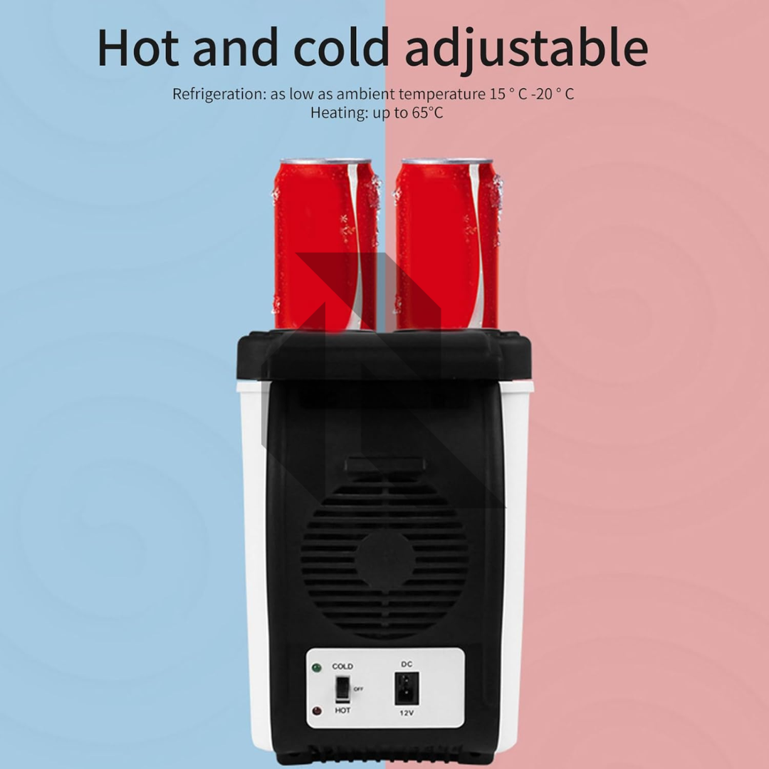 12V Car Refrigerator 6L – Portable Mini Fridge Cooler & Warmer for Travel, Camping & Cars