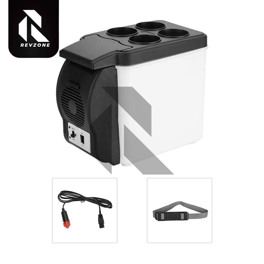 12V Car Refrigerator 6L – Portable Mini Fridge Cooler & Warmer for Travel, Camping & Cars