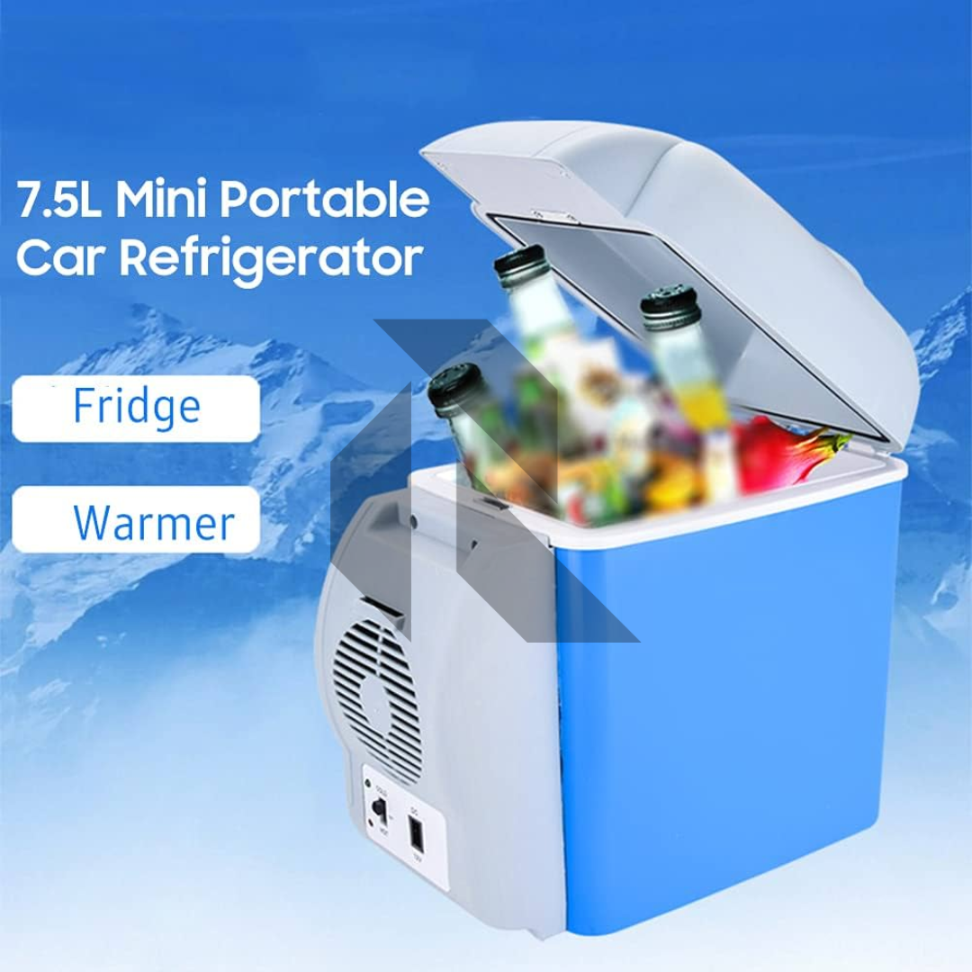 7.5L Portable Car Refrigerator 12V Mini Car Fridge & Warmer | Dual Cooling & Heating Travel Cooler Box for Road Trips, Camping & Fishing