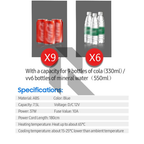 7.5L Portable Car Refrigerator 12V Mini Car Fridge & Warmer | Dual Cooling & Heating Travel Cooler Box for Road Trips, Camping & Fishing
