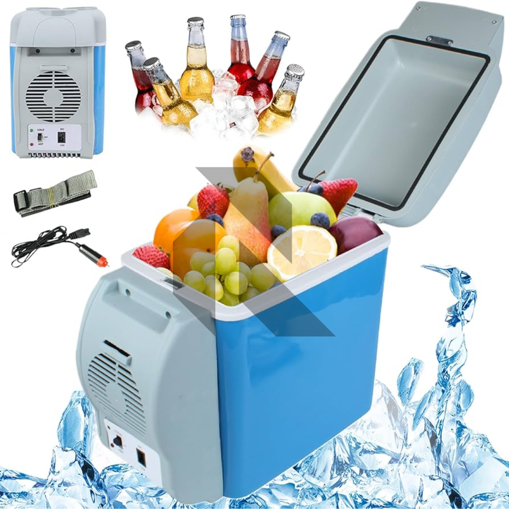 7.5L Portable Car Refrigerator 12V Mini Car Fridge & Warmer | Dual Cooling & Heating Travel Cooler Box for Road Trips, Camping & Fishing