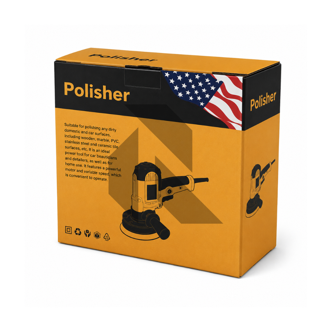 220V Professional 125MM Electric Car Polisher Machine – 700W Variable Speed Car Orbit Waxer