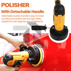 220V Professional 125MM Electric Car Polisher Machine – 700W Variable Speed Car Orbit Waxer