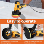 220V Professional 125MM Electric Car Polisher Machine – 700W Variable Speed Car Orbit Waxer
