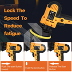 220V Professional 125MM Electric Car Polisher Machine – 700W Variable Speed Car Orbit Waxer