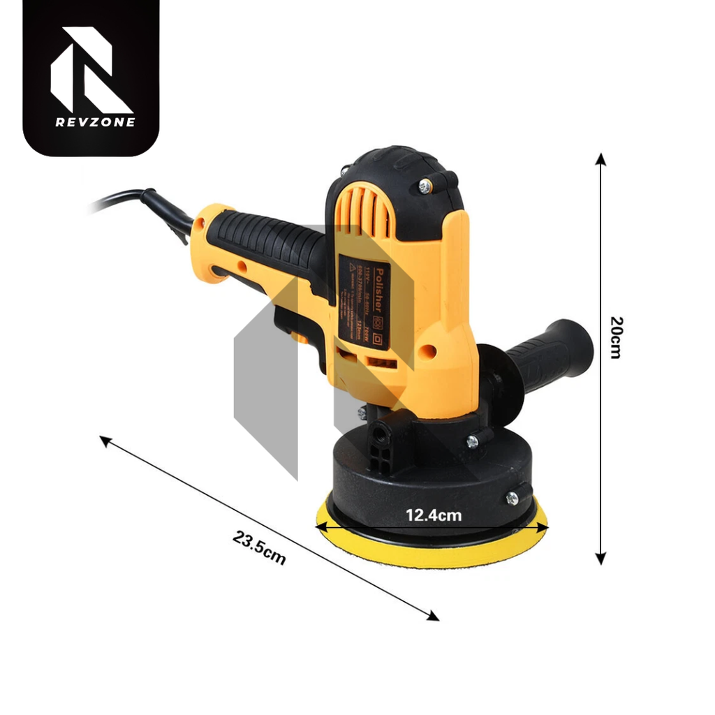 220V Professional 125MM Electric Car Polisher Machine – 700W Variable Speed Car Orbit Waxer