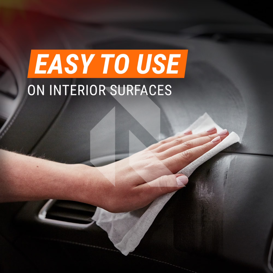 Leather Care & Polishing Wipes – 80 Cleaning Wipes for Car Leather Seats, Dashboard & Interior Care