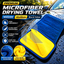 Premium Microfiber Drying Towel 850GSM 40x40CM Blue & Yellow