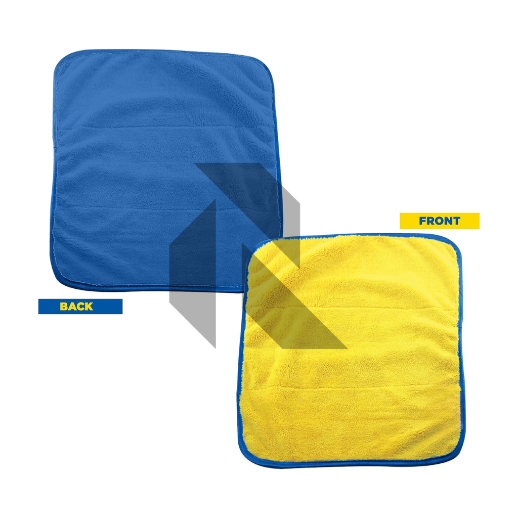 Premium Microfiber Drying Towel 850GSM 40x40CM Blue & Yellow