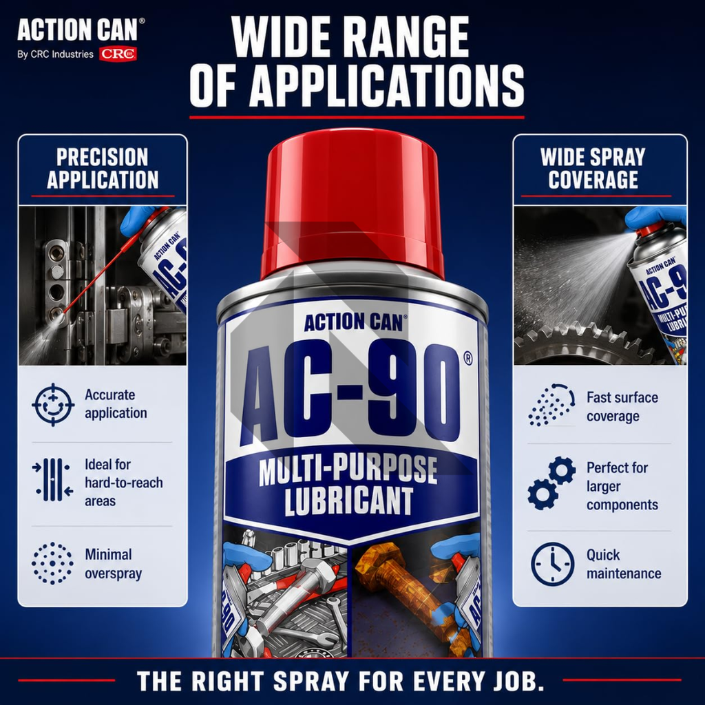 Action Can AC-90 Multi-Purpose Lubricant 425ml – Rust Remover, Penetrating Oil & Parts Cleaner