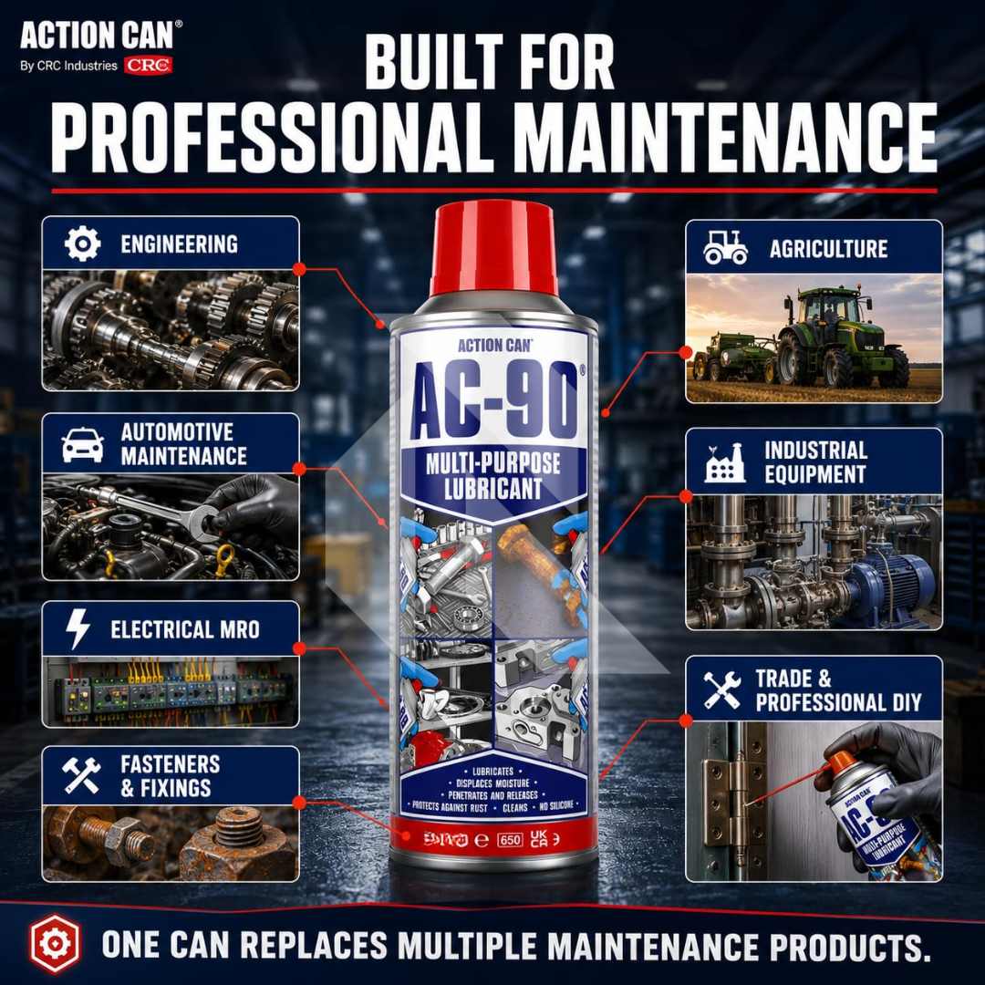 Action Can AC-90 Multi-Purpose Lubricant 425ml – Rust Remover, Penetrating Oil & Parts Cleaner
