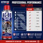 Action Can AC-90 Multi-Purpose Lubricant 425ml – Rust Remover, Penetrating Oil & Parts Cleaner