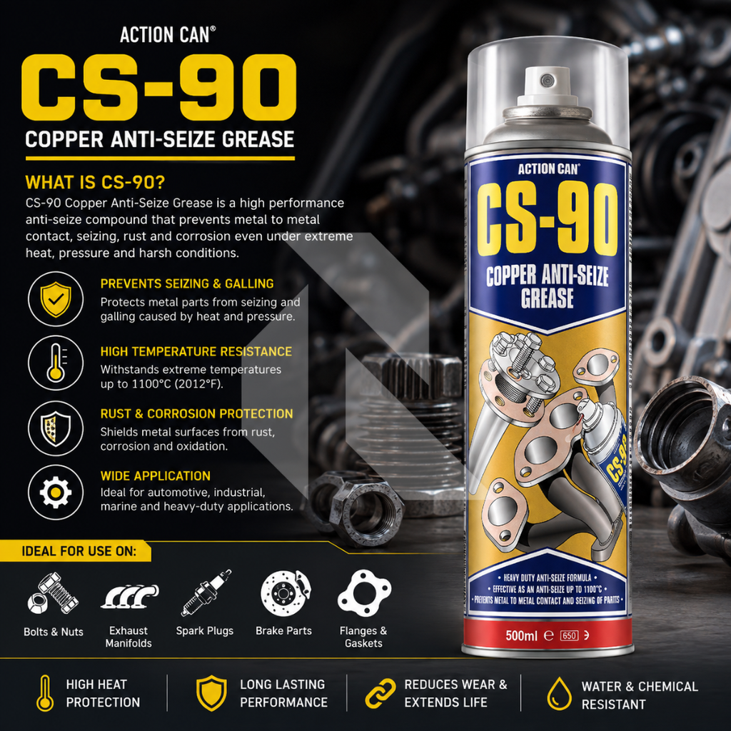 Action Can CS-90 Copper Anti-Seize Grease 500ml – High Temperature Lubricant & Corrosion Protection