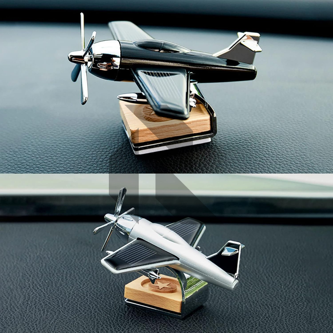 Car Air Freshener Solar Aircraft Mini Car Perfume – Portable Dashboard Fragrance Decor