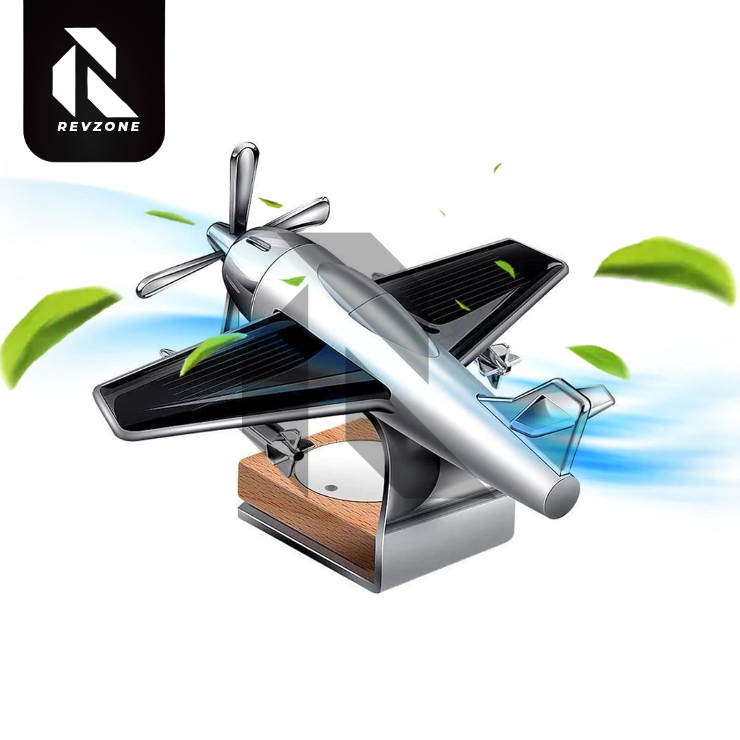 Car Air Freshener Solar Aircraft Mini Car Perfume – Portable Dashboard Fragrance Decor