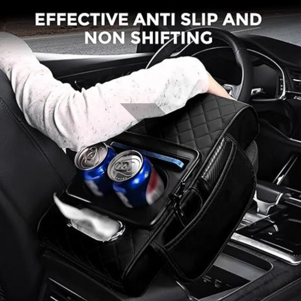 Multifunctional Car Armrest Cushion with Cup & Phone Holder – Center Console Protective Cover