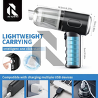3-in-1 Portable Mini Vacuum Cleaner AS-228 – High Power Suction USB Rechargeable Car & Home Cleaning