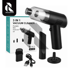 3-in-1 Portable Mini Vacuum Cleaner AS-228 – High Power Suction USB Rechargeable Car & Home Cleaning