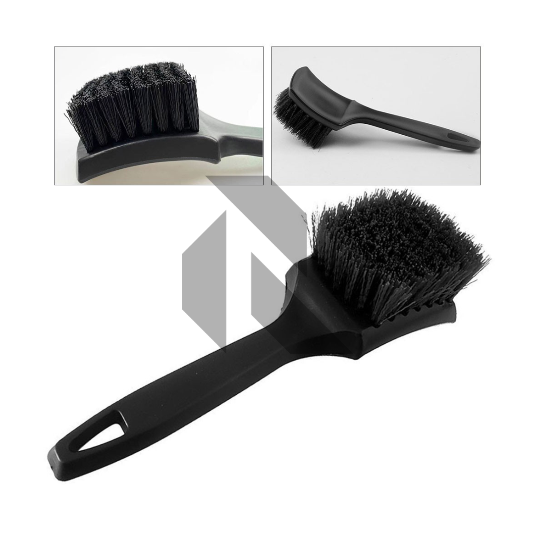 Stiff Bristles Tire Brush – Curved Design for Deep Wheel & Tire Cleaning