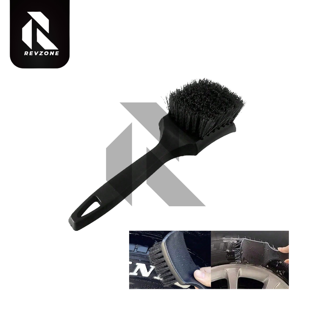 Stiff Bristles Tire Brush – Curved Design for Deep Wheel & Tire Cleaning