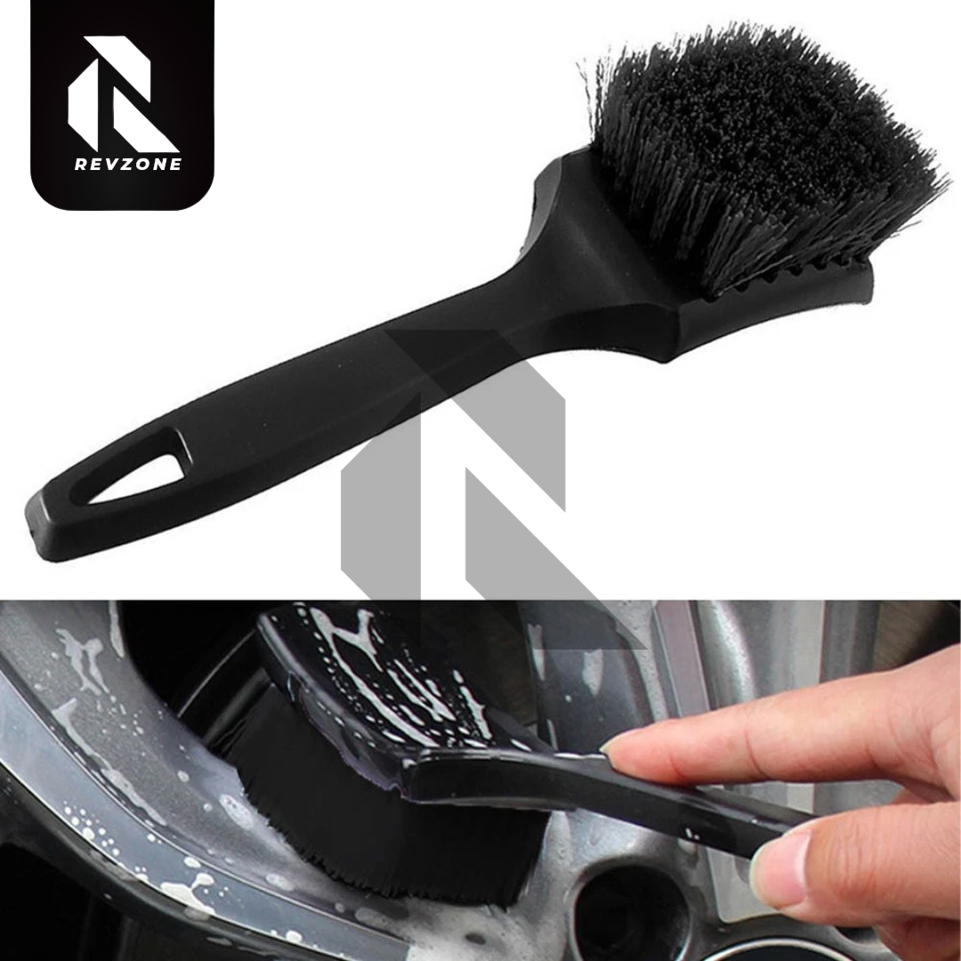 Stiff Bristles Tire Brush – Curved Design for Deep Wheel & Tire Cleaning